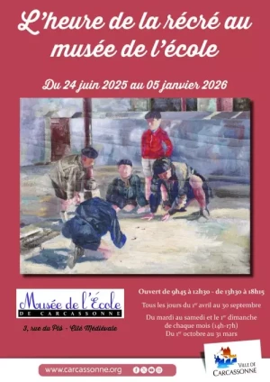 Affiche expo l'heure de la récré A4 V2ROUGE