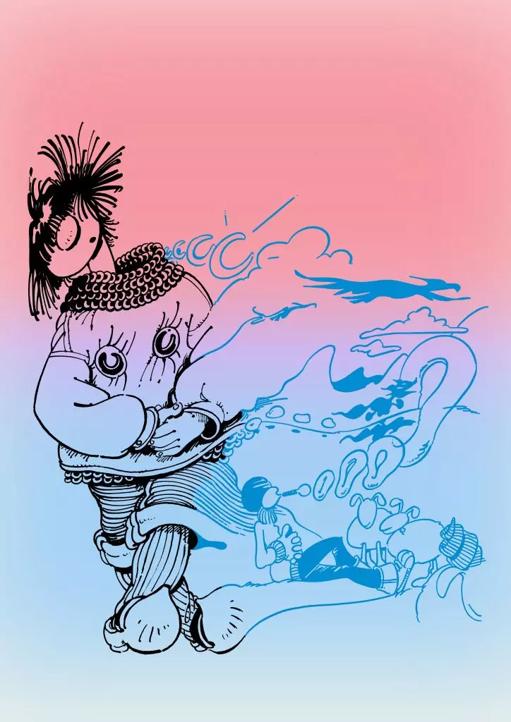 Découvrir l'exposition_Dessin pour l’affiche de l’exposition © Camille Potte, 2025_1