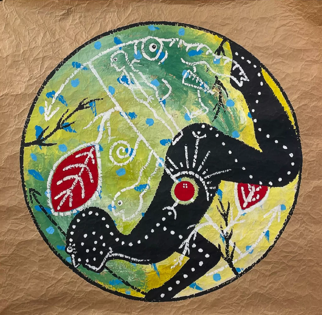 Section-En-piste-Sans-titre-120X120cm-encre-de-Chine-et-acrylique-sur-kraft