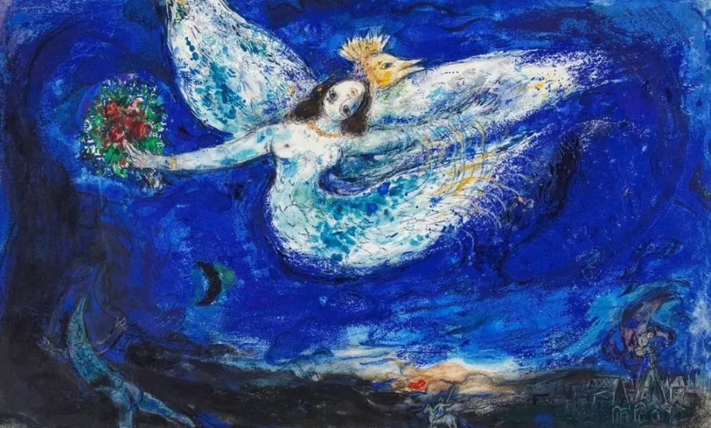 Bandeau Maquette pour le rideau de scène du 1er acte de “L’Oiseau de feu” de Stravinsky La forêt enchantée, 1945