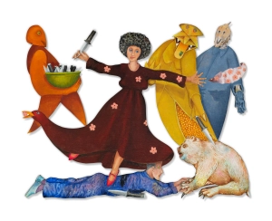galerie-sator_jean-claude-silbermann_dame-cavali-re-m-re-des-cibles-sous-jascentes_2026_huile-sur-toile-maroufl-e-sur-contreplaqu-d-coup-_94x69x3-gregory-copitet-web